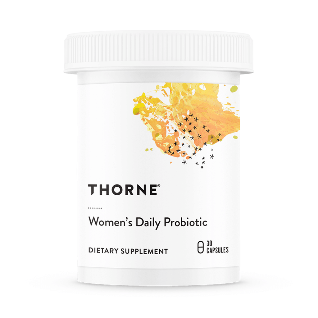 Thorne Women's Daily Probiotic by Thorne, 30 capsule daily probiotic supplement in a premium bottle