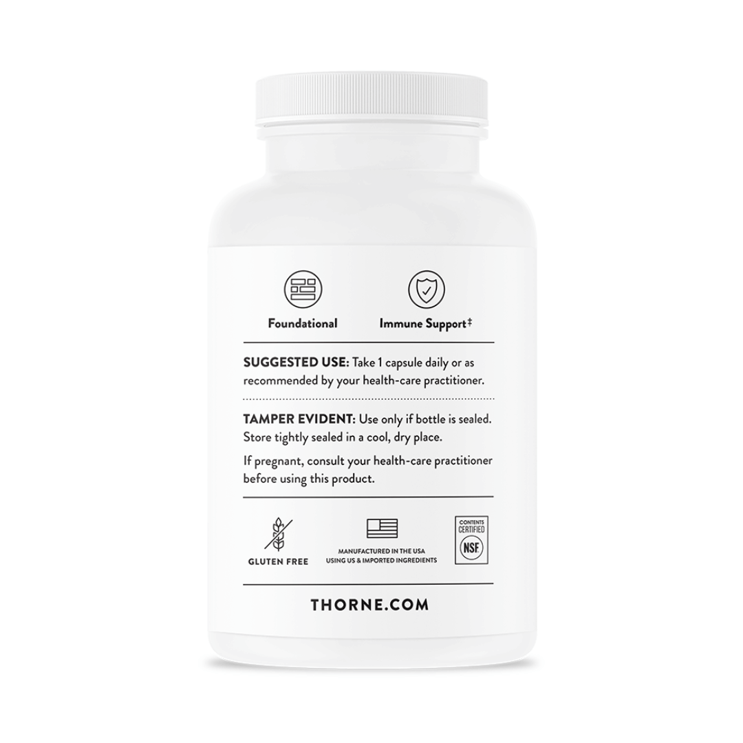 Thorne Zinc Picolinate 30 mg by Thorne, 60 capsule zinc supplement in a premium bottle