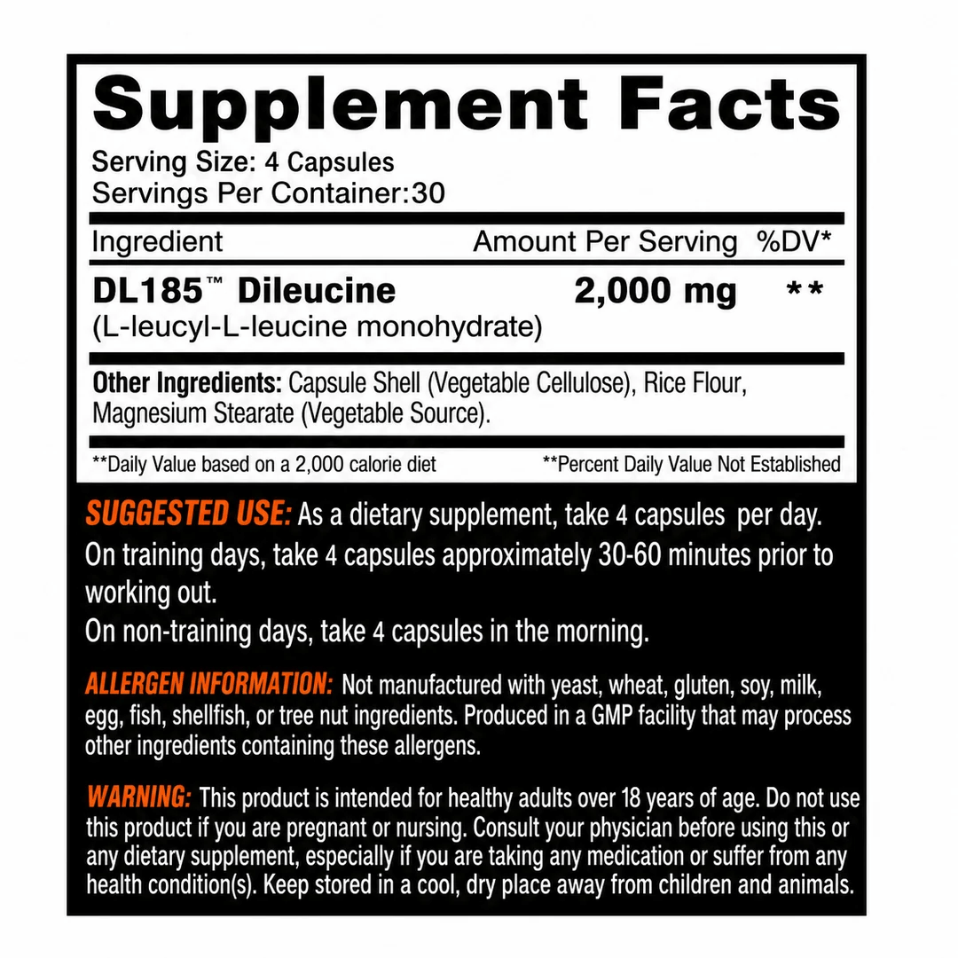 Ultra Labs DL185 supplement designed to support energy, performance and wellbeing, with a convenient capsule format for active lifestyles and daily supplementation.