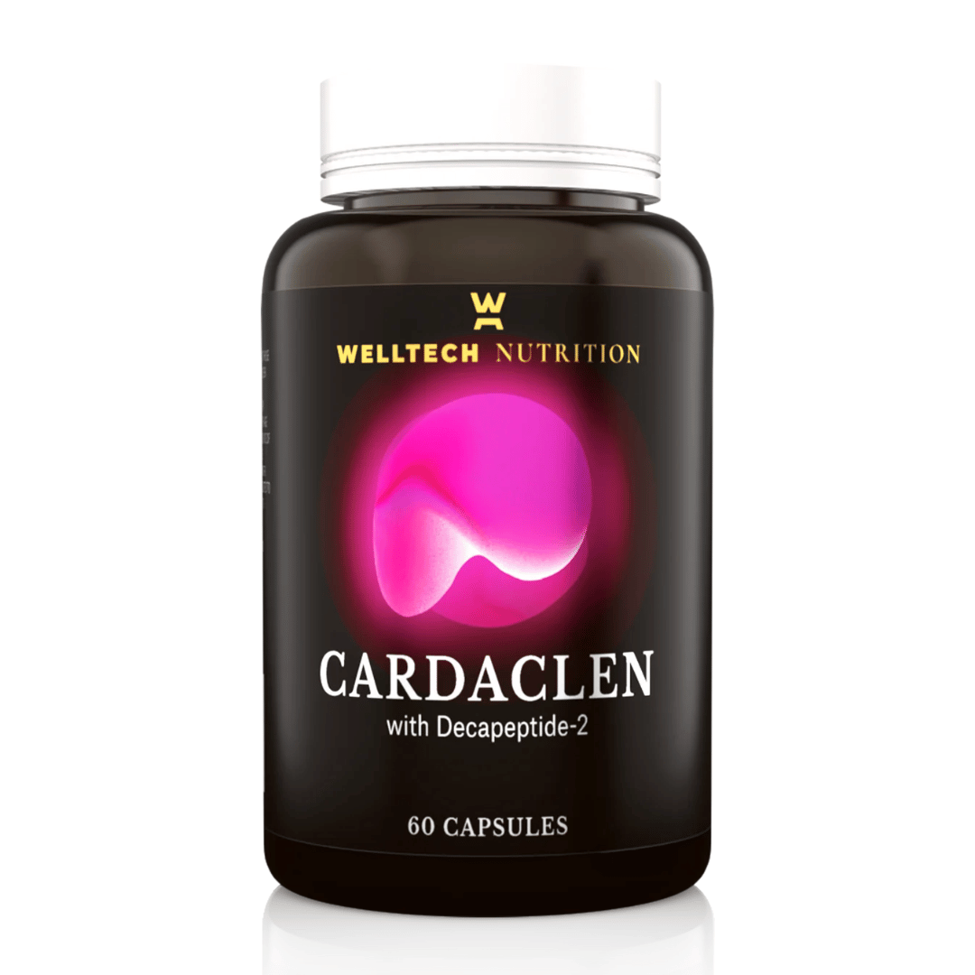 Welltech Cardaclen Capsules containing lupin extract, N-coumaroyldopamine, collagen-derived Decapeptide-2 and T2.