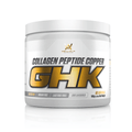 WellTech GHK-Cu Powder with hydrolysed bovine collagen, copper peptide, vitamin C, vitamin D and calcium.