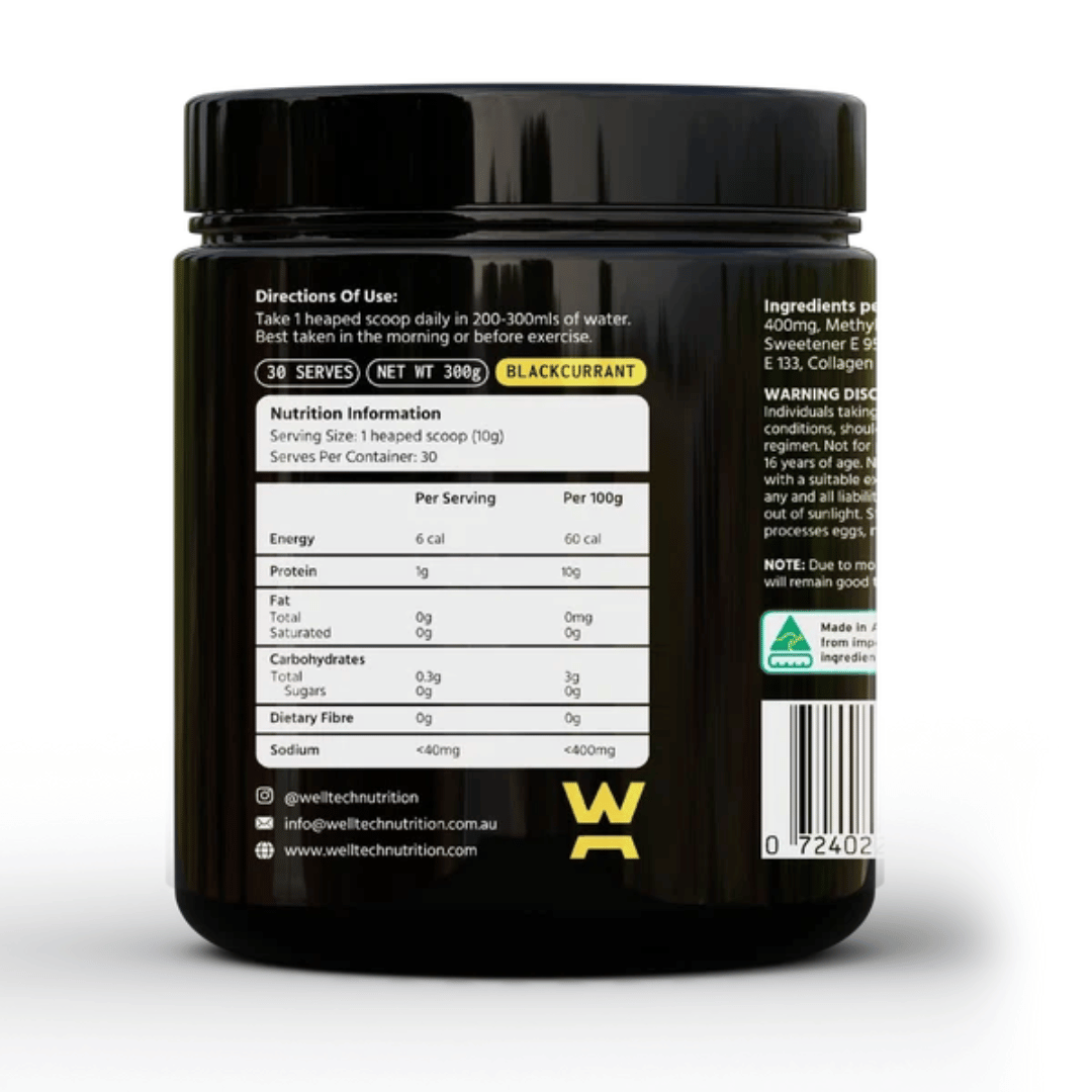 WellTech Ligain Powder containing raspberry ketone, MK2682, zinc and collagen-derived decapeptide-10.