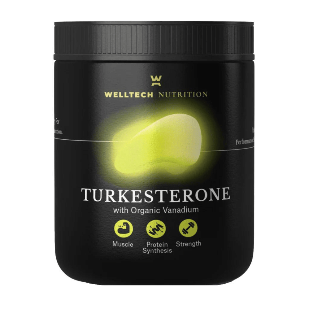 WellTech Turkesterone Powder with Ajuga turkestanica extract, organic vanadium, manganese and vitamin D3.