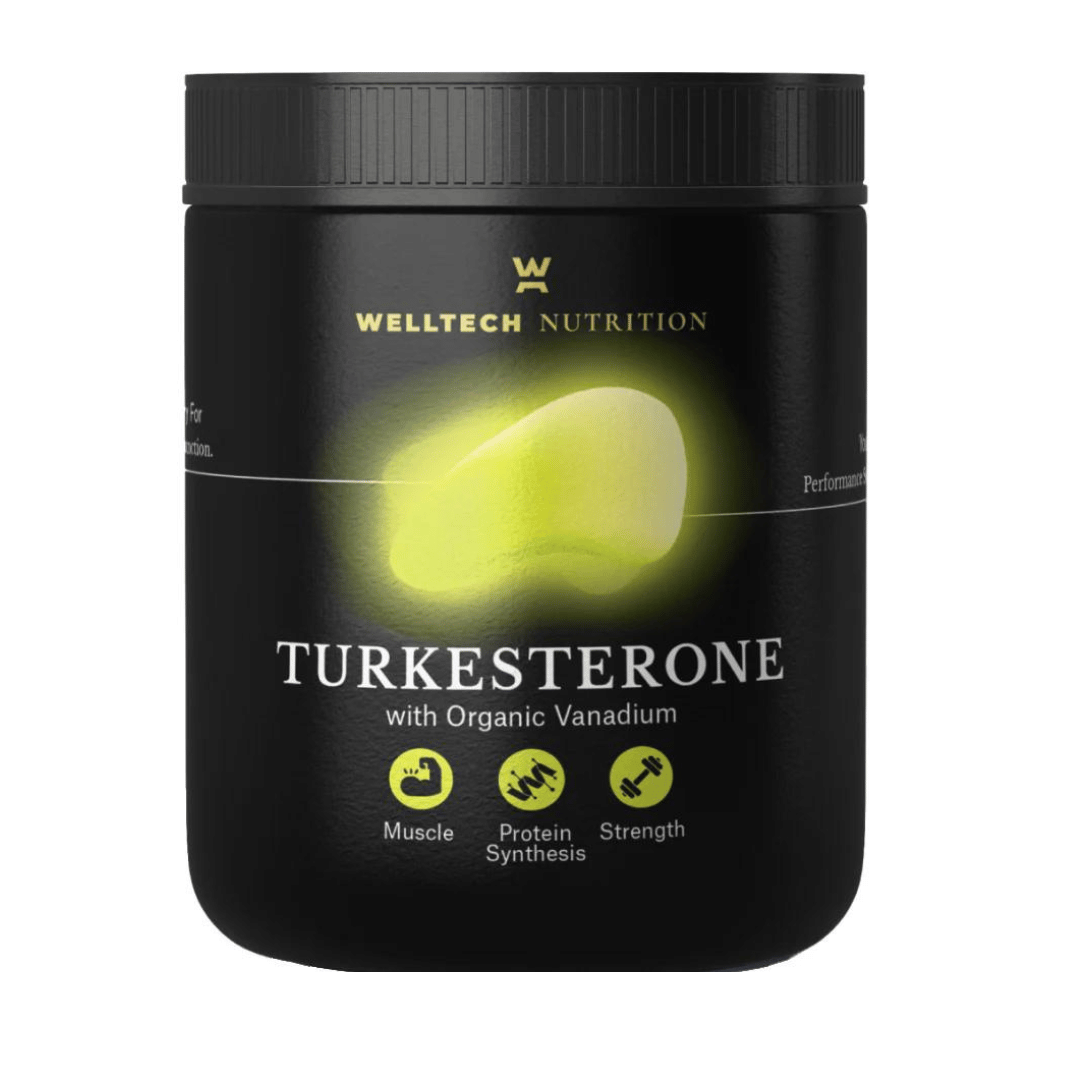 WellTech Turkesterone Powder with Ajuga turkestanica extract, organic vanadium, manganese and vitamin D3.