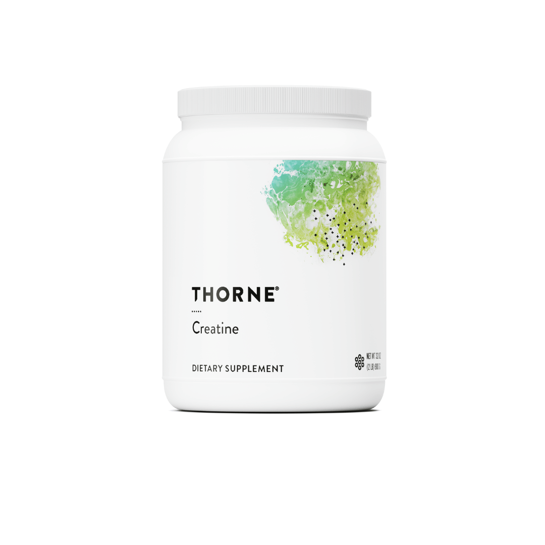 Thorne Creatine Monohydrate by Thorne unflavoured creatine powder tub for daily sports nutrition and performance support.